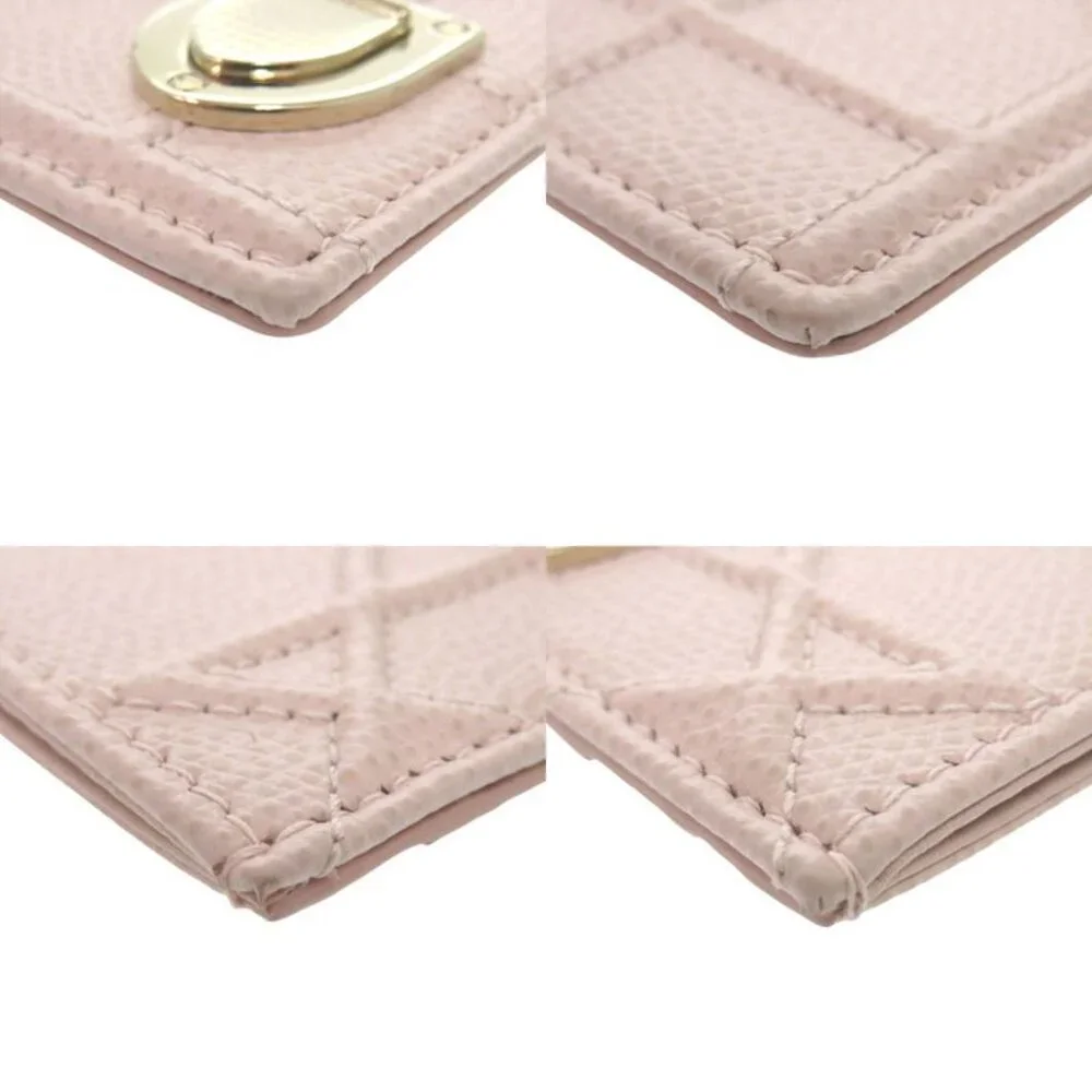 Christian Dior Leather Pink Card Case 0786